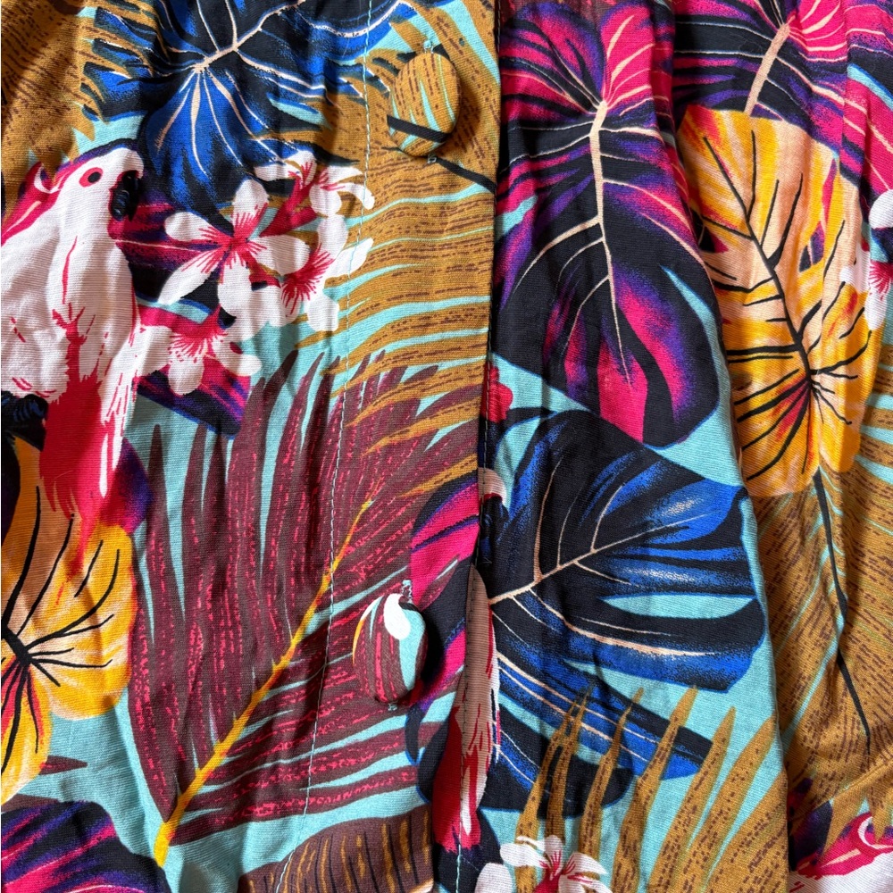 Unique Vintage Tropical Birds and Plants Halter Dress - Picture 5 of 7